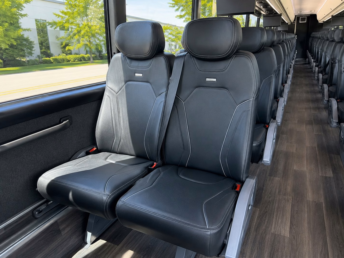 56 passenger charter bus inside