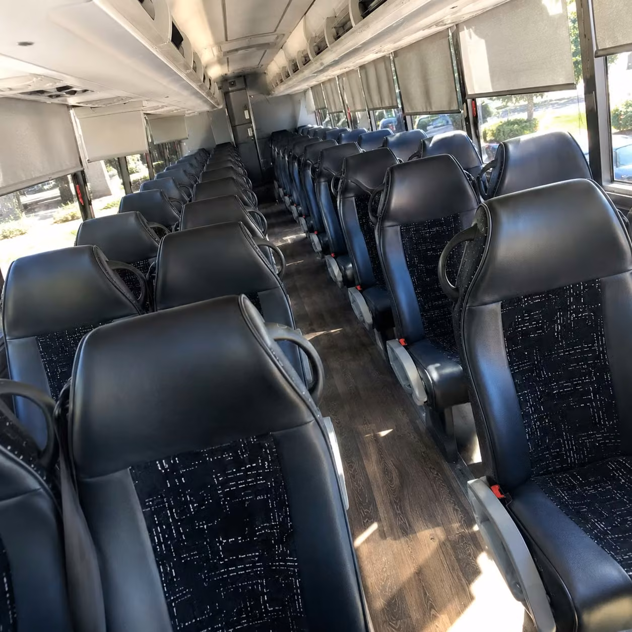 56 passenger charter bus interior