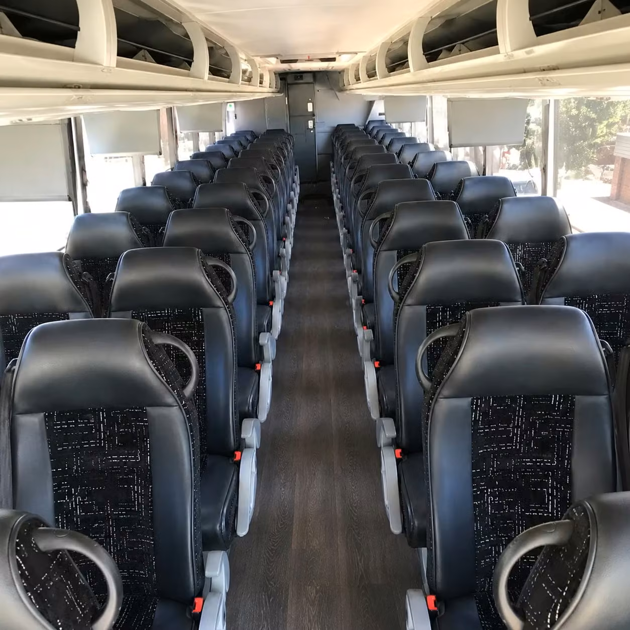 conroe charter bus rental interior